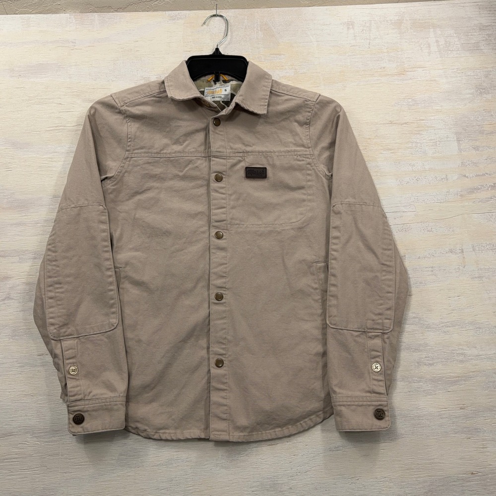 Marsh Wear Men's Delano Snap Up Green Canvas Camo Shacket Jacket Small